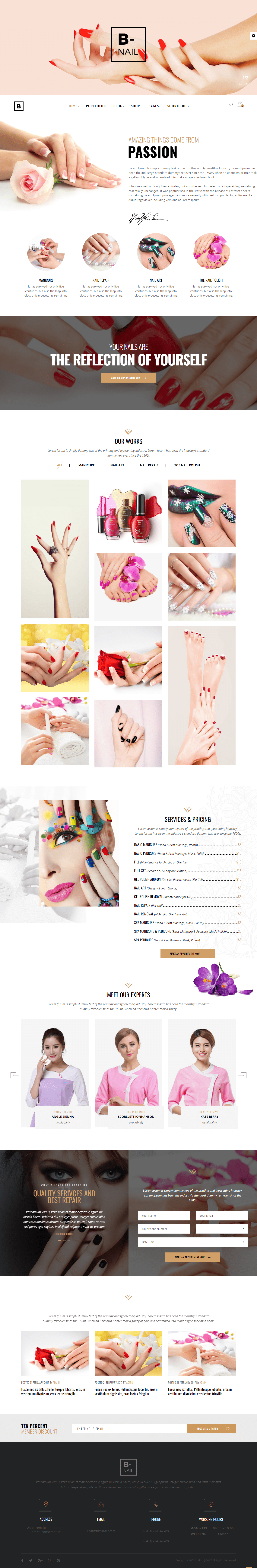 arrowtheme barber home nail