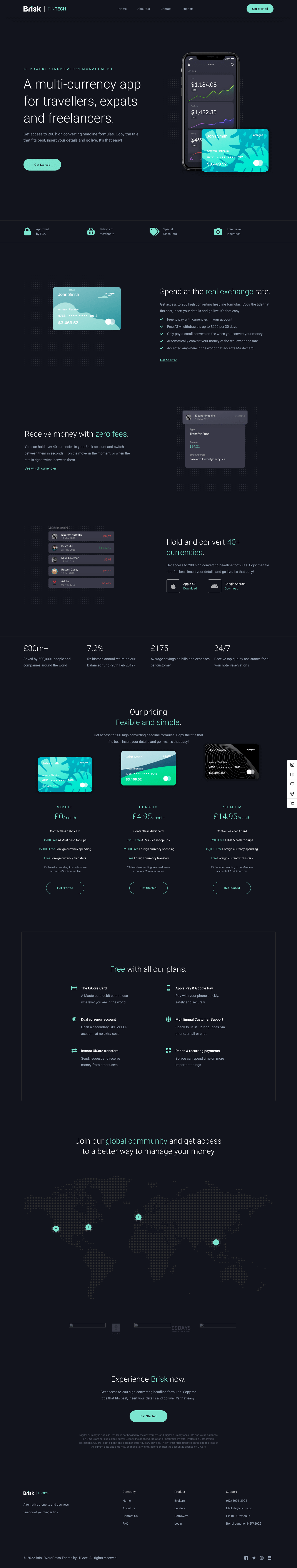 brisk fintech app