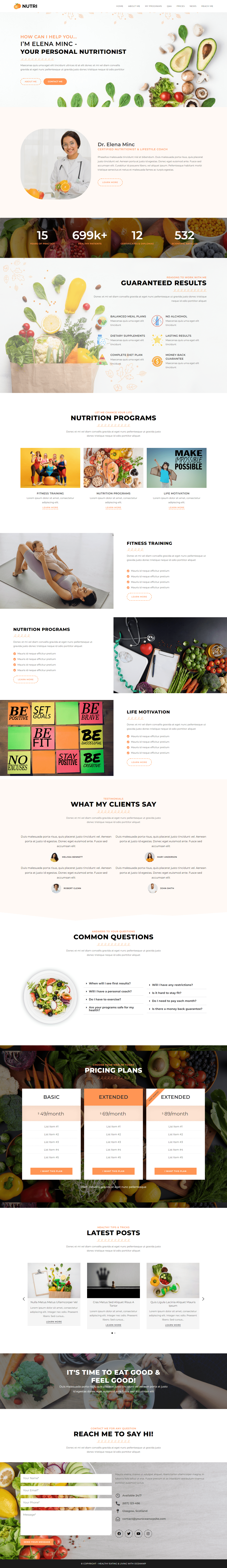 oceanwp nutritionist