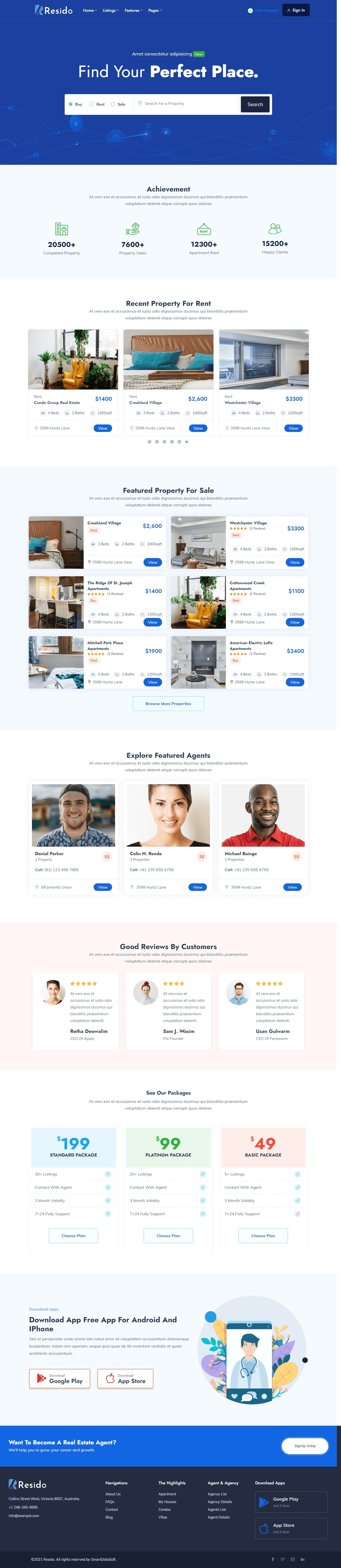 Resido Perfect place template