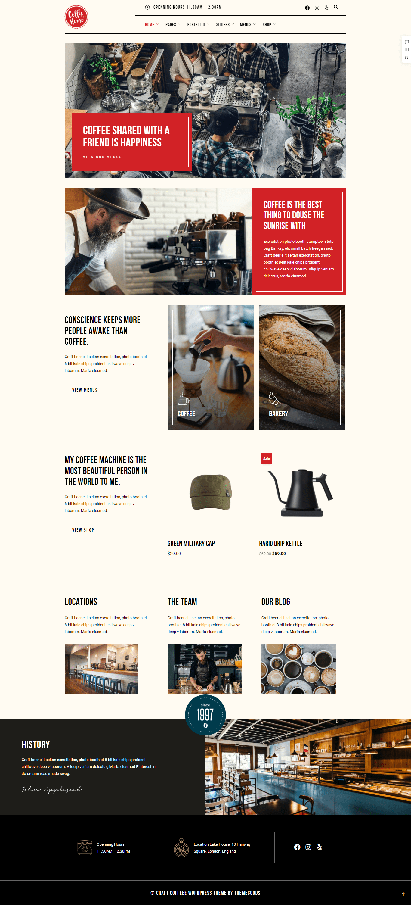 craft coffee red