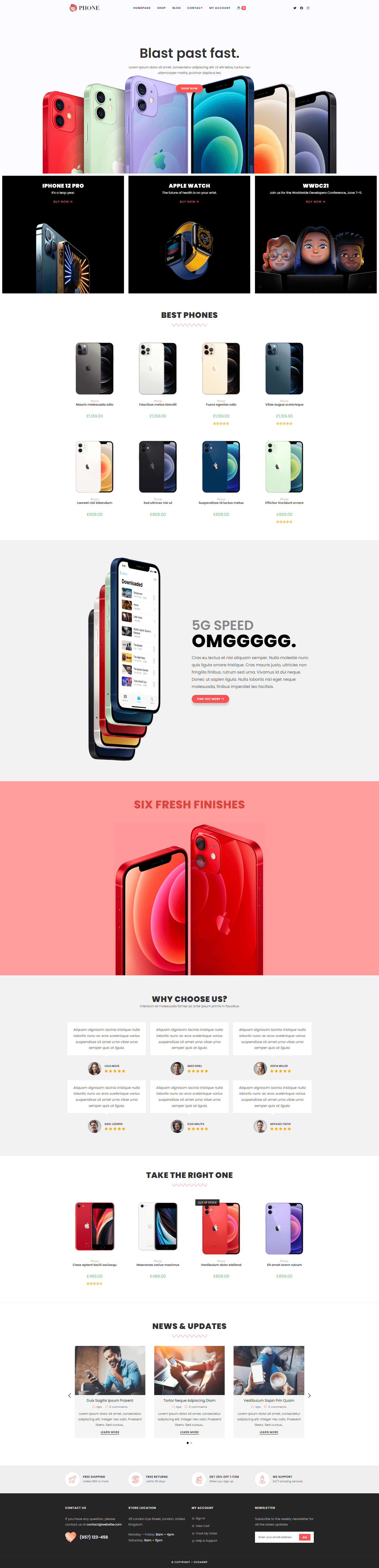 oceanwp phone