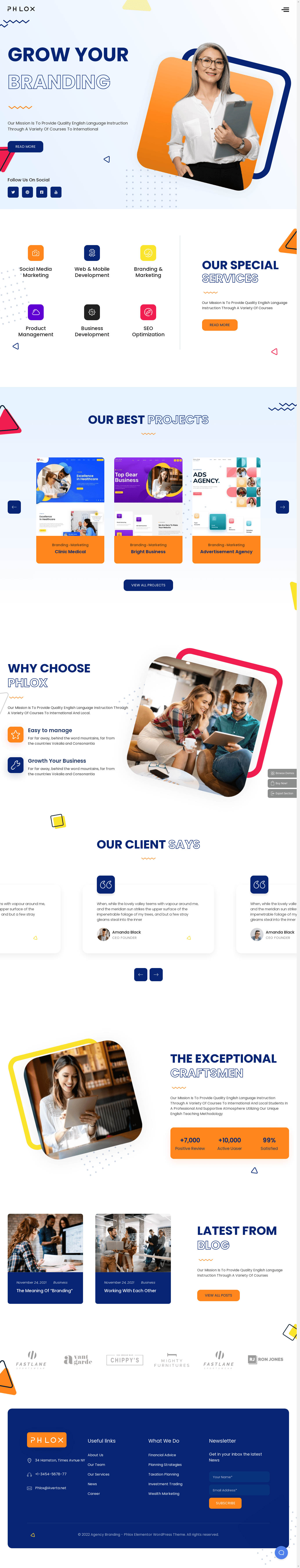 phlox branding agency template