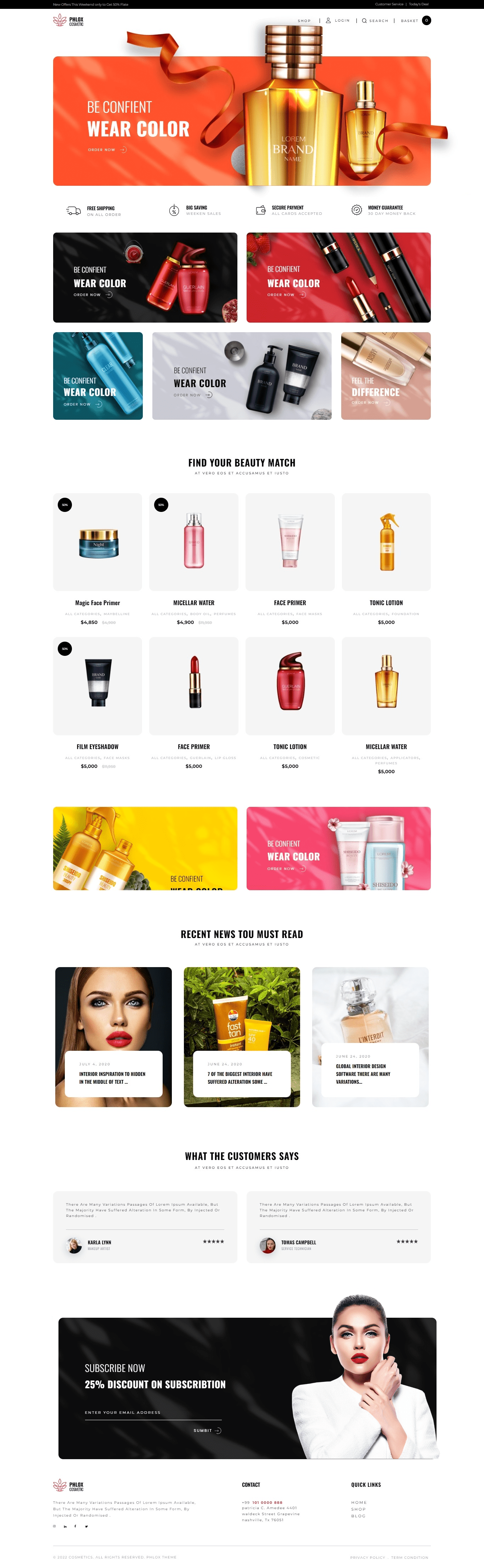 phlox cosmetic shop template