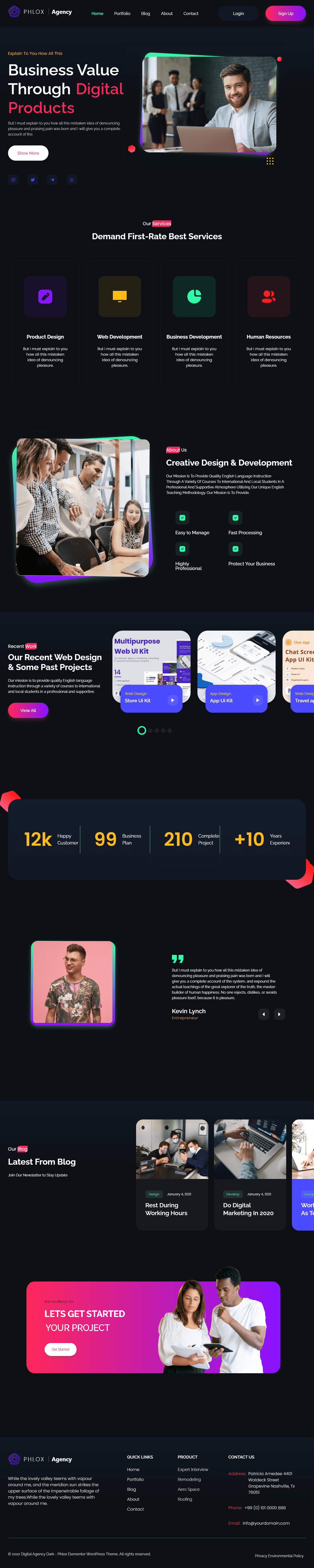 phlox digital agency template