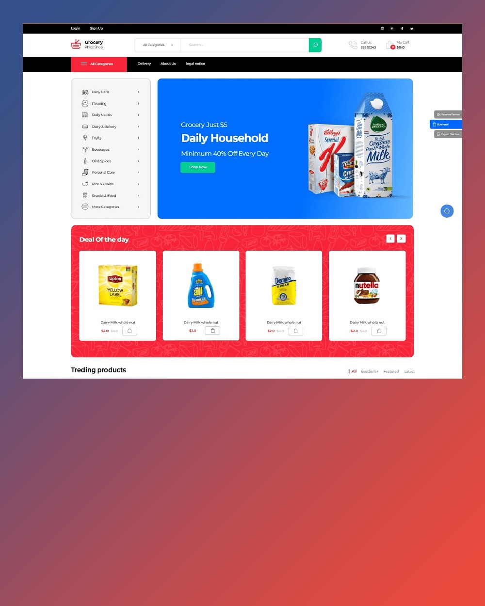 phlox grocery online shop cover