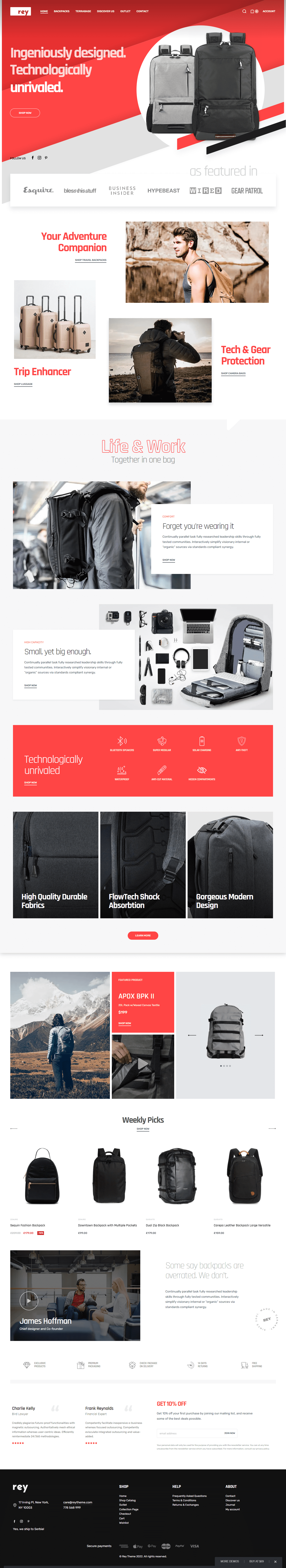 reytheme fashion backpacks
