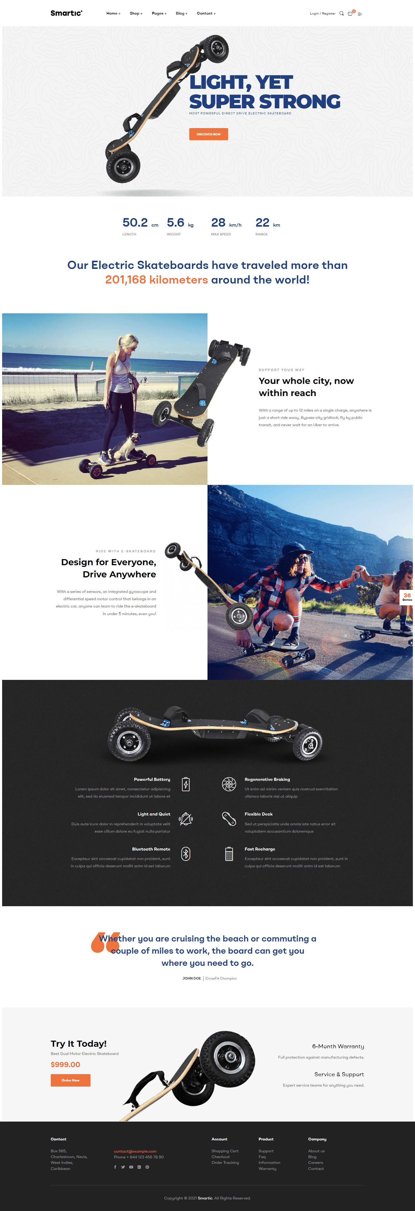 smartic electric longboard
