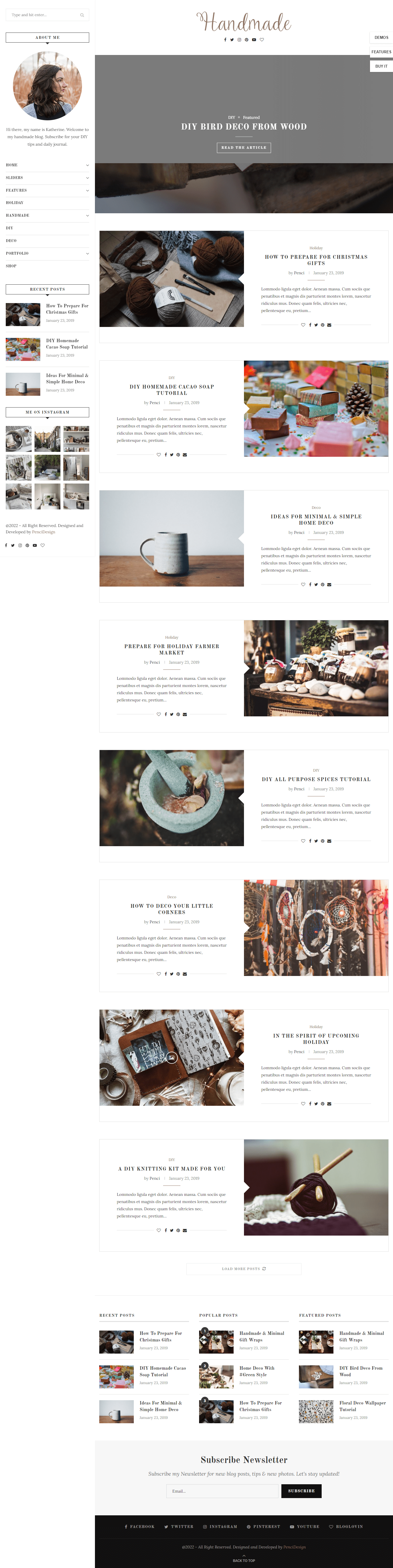 soledad handmade blog