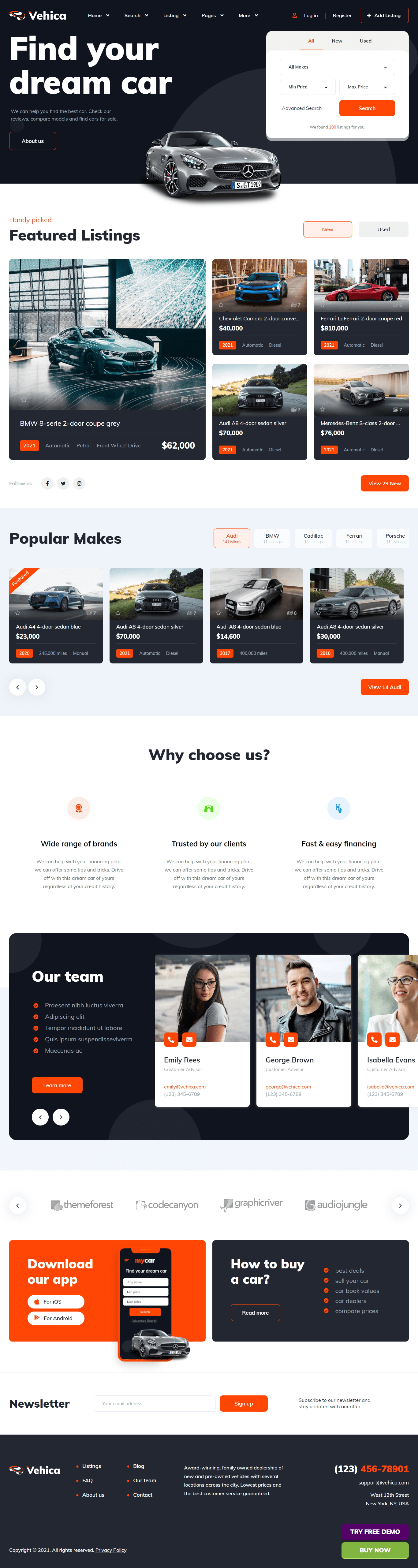 vehica homepage classic